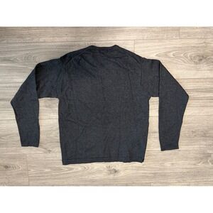Banana Republic Mens Extra Fine Merino Wool V Neck Sweater Gray Large‎